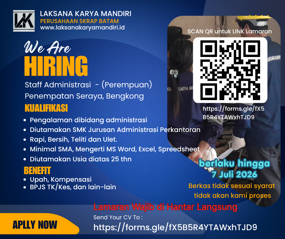 Lowongan Staff Administrasi